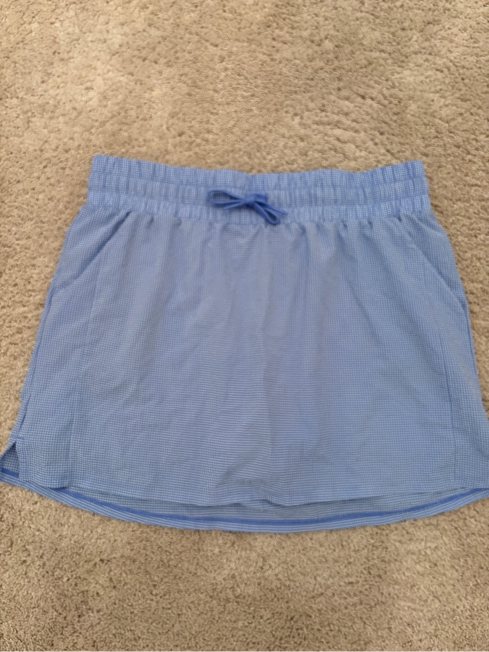 Adidas Blue and White seersucker gingham check Women’s Golf/ Athletic Skort